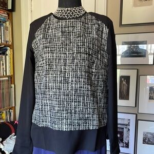 Ann Taylor Black and White Blouse Size S - BNWT